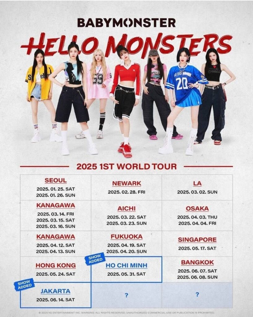 Jadwal tour konser Babymonster 
