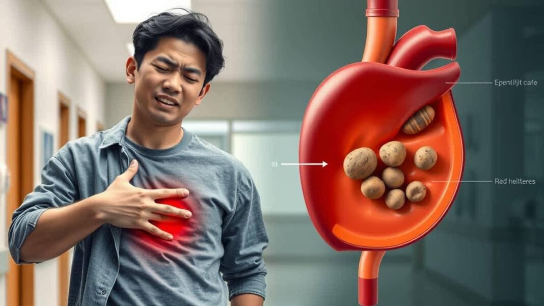 batu empedu penyebab, gejala batu empedu, gangguan pencernaan, kolesterol tinggi, kantong empedu, pola makan tidak sehat, risiko batu empedu