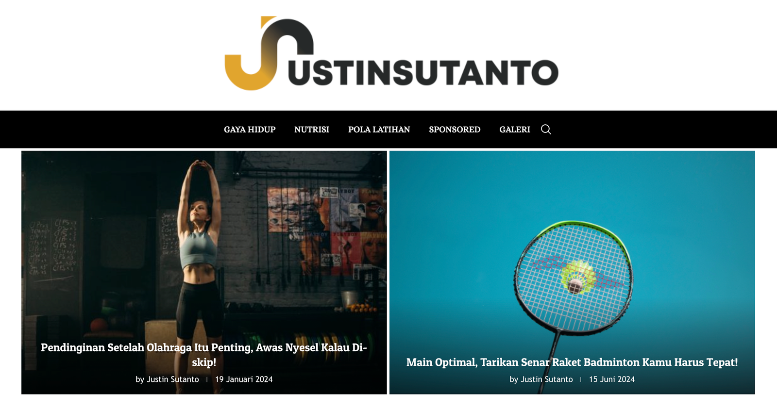Foto Justin Sutanto,Instruktur kebugaran dengan pengalaman lebih dari 10 tahun di salah satu mega-gym terkemuka Indonesia